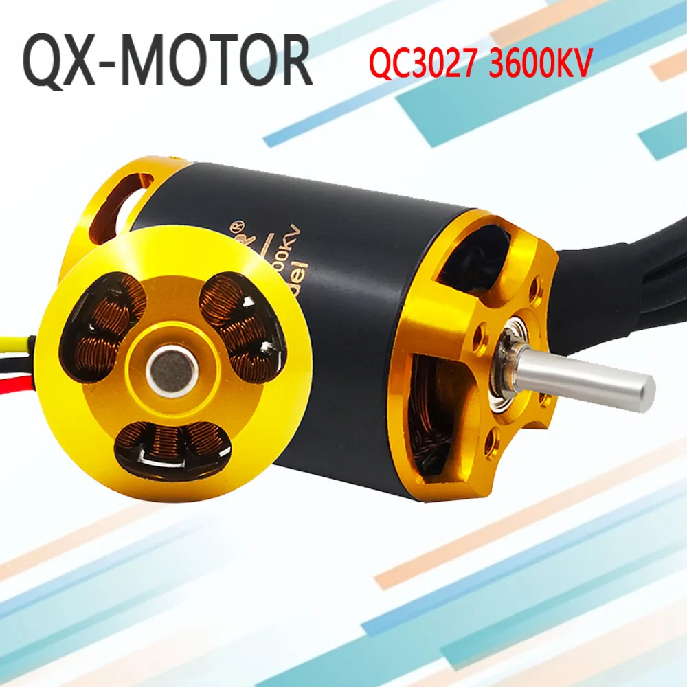 

QX-MOTOR QC3027 3600KV DC внешний бесщеточный двигатель DIY RC без сердечника с сильным крутящим моментом для модели корабля RC