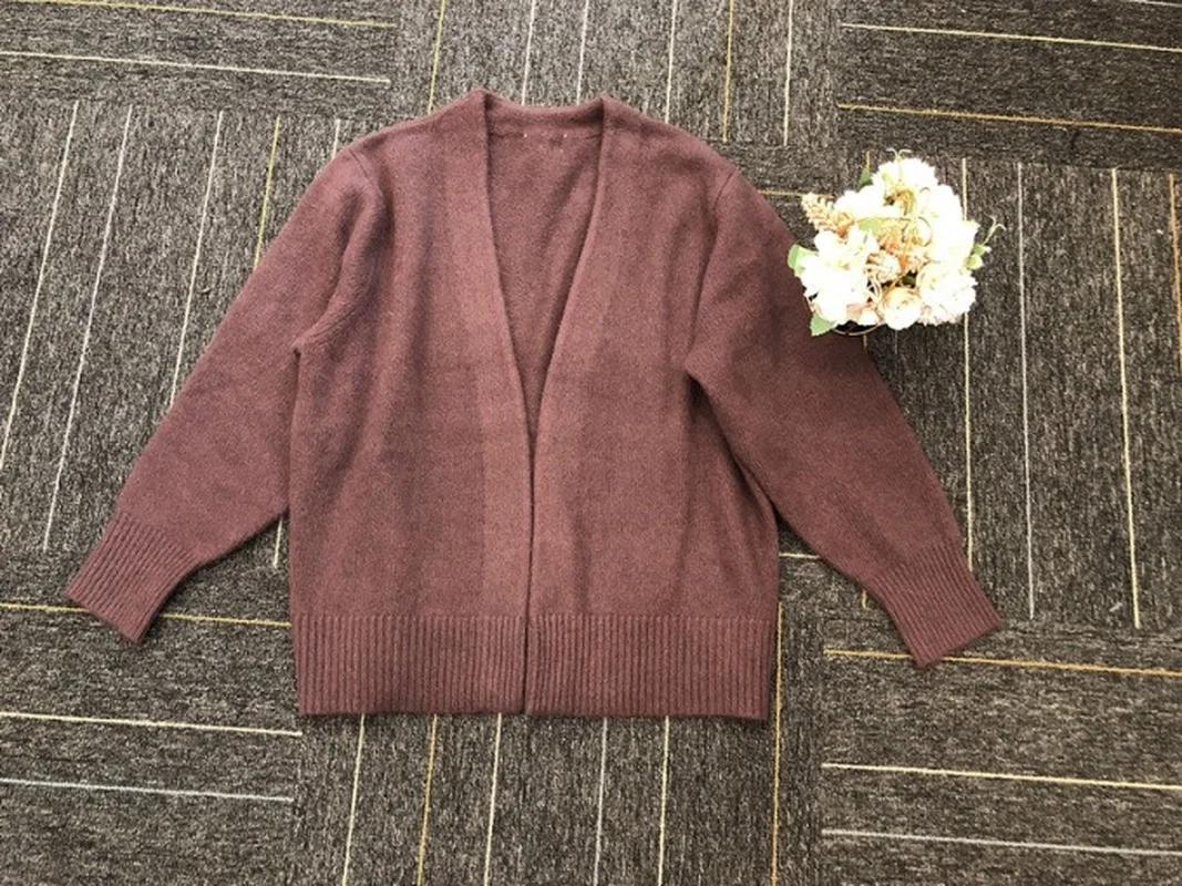 Kuzuwata 2024 осенне-зимняя женская вязаная верхняя одежда японский простой мягкий