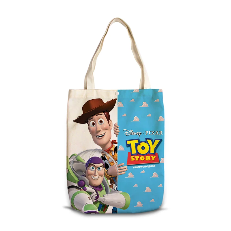 

Disney Toy Story S88671 Anime Shoulder Bags Cartoon Customized Shopping Bag Casual Tote Storage Handbag Unisex Gift