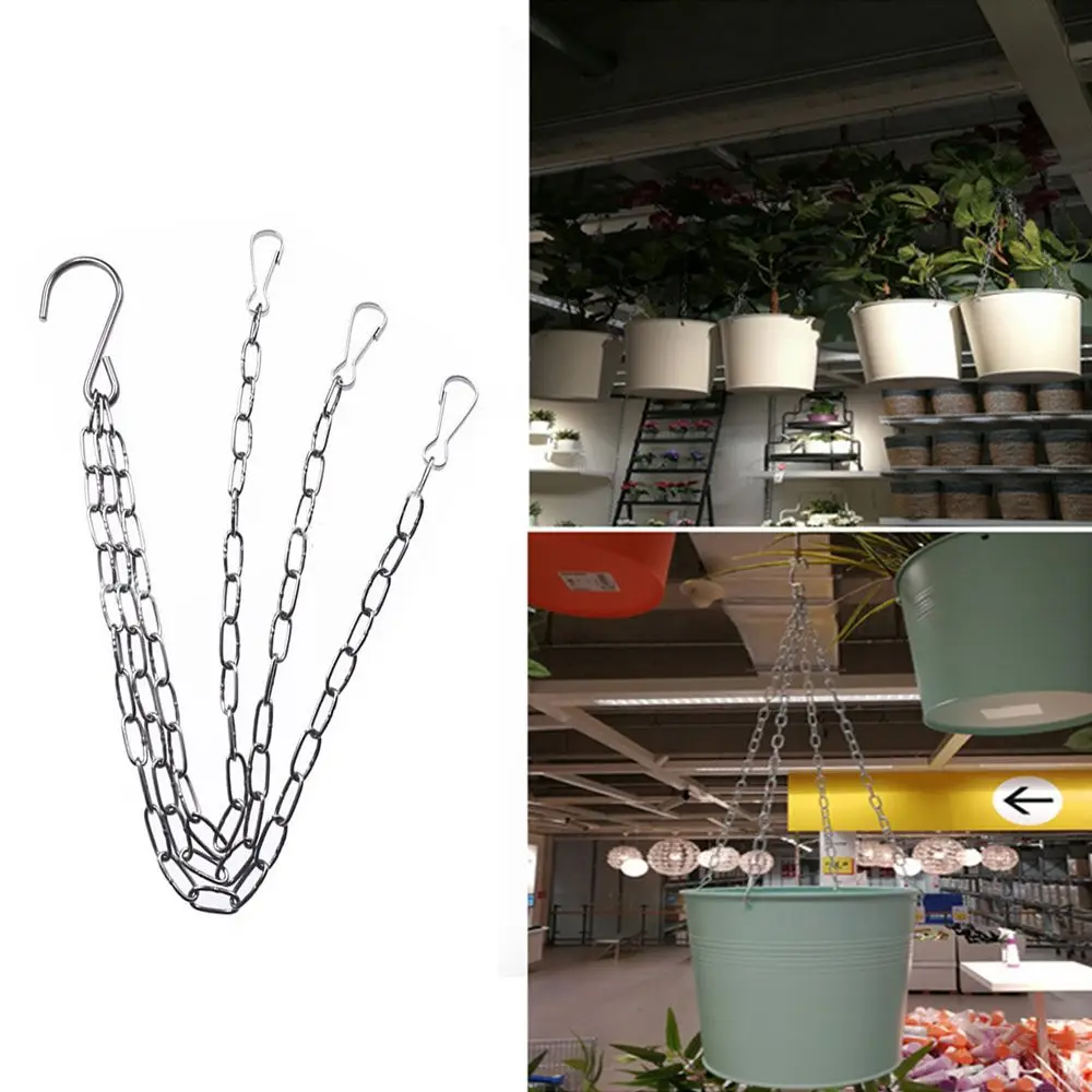 

4Pcs Bird Feeders Lanterns Pendant Hanging Basket Replacement Chains Plant Hangers Hanging Chain 3 Strand