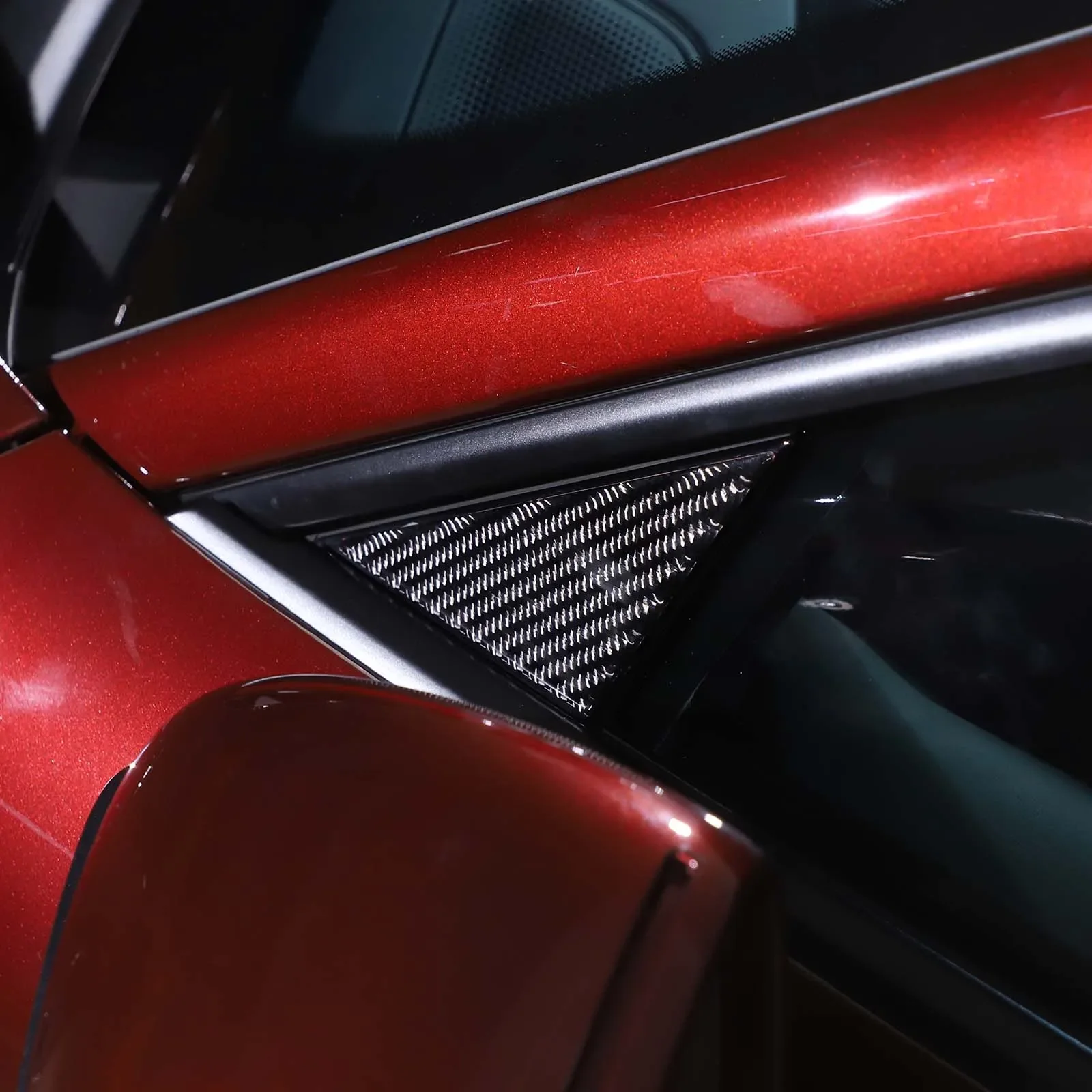 Для Porsche Taycan 2019-2022 мягкое углеродное волокно стойка заднего вида боковой