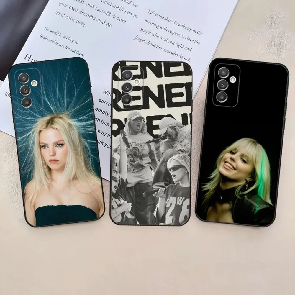 Чехол для телефона Singer R-Renee Rapp Samsung Galaxy A20 A21s A22 A31 A32 A52 A53 A72 73 A80 A91 мягкий черный