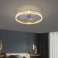 led ceiling fan lamp modern minimalist ceiling lamp dining room bedroom living room lamp round fan light