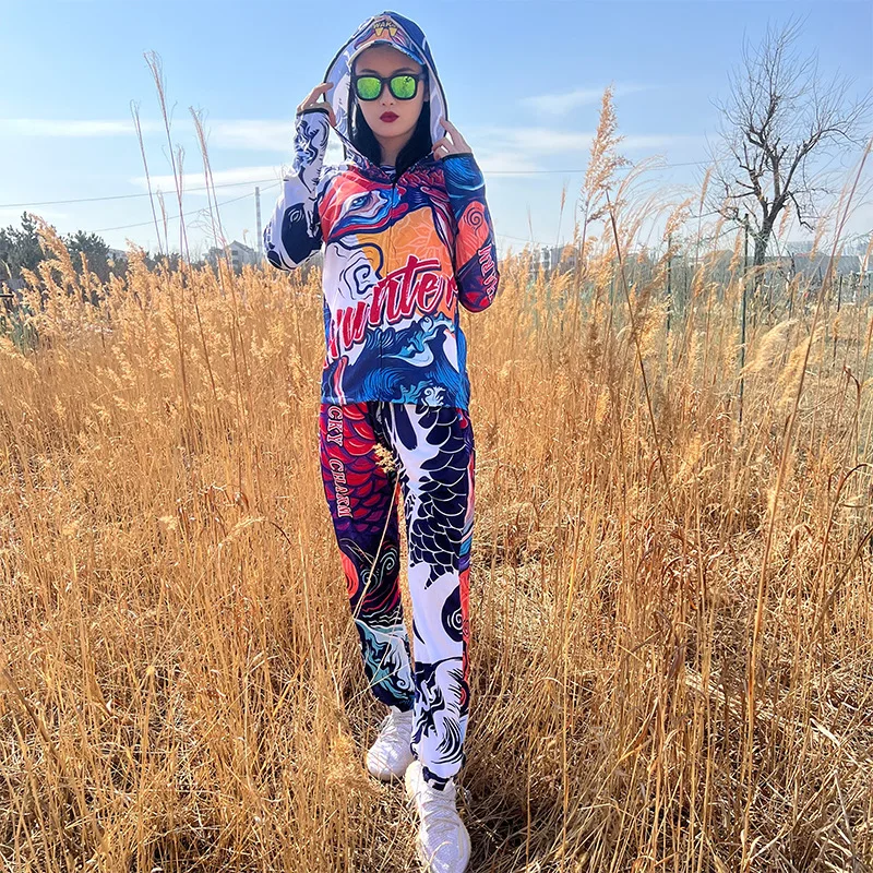 Одежда для рыбалки с защитой от солнца на открытом воздухе мужчин и женщин