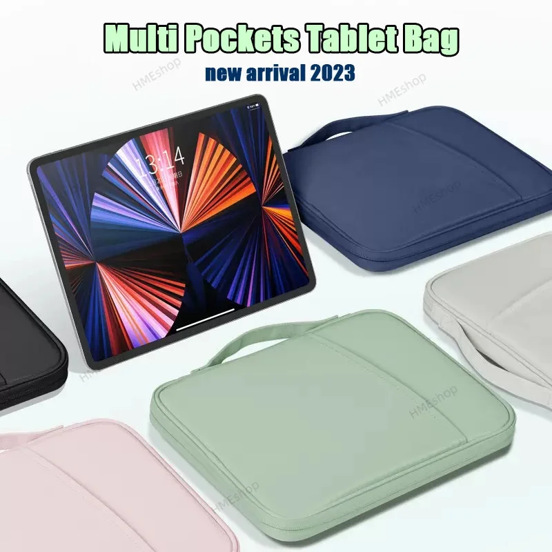 Sleeve Bag Cover For Xiaomi Pad 5 Pro 12.4 inch Fashion Shockproof Protective Pouch Multi Pockets Handbag