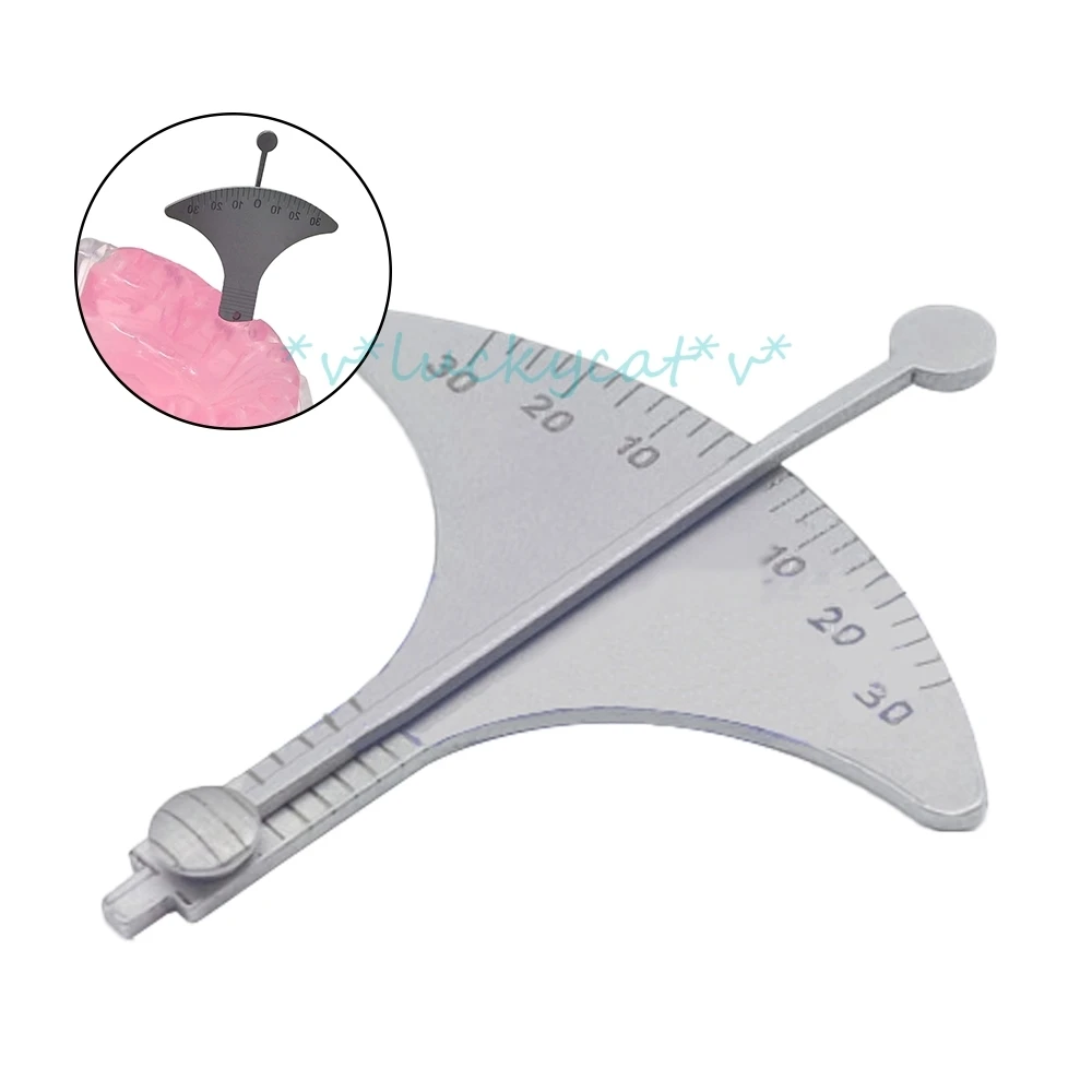 

1pcs durable Dental Ruler Implant Height Augulation Tool Set Dental Guage Ruler for measuring Cutt Height and Angulation Caliper