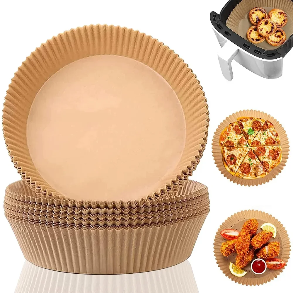 

Fryer Liners Non-stick Kitchen Disposable Paper Liner Food Grade Oil Proof Parchment Paper for Baking Roasting Microwave