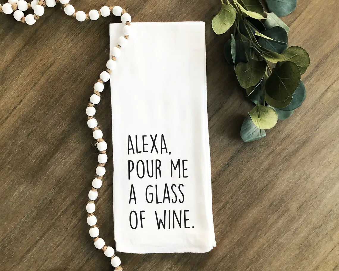 Чайное полотенце Alexa для шампанского мучного мешка забавное чайное декор