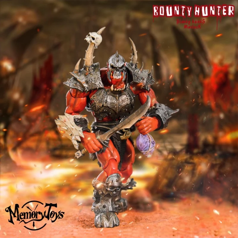 

Memory Toys Adventurer World's Second Bullet Figure Bounty Hunter Bloody Hand Morlock Orc Warrior Action Figurine Model Gifts