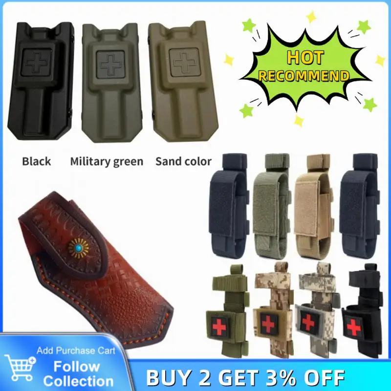 

Tactical Tourniquet Holder Flashlight Torch Holder Outdoor Hunting Knife Holster Nylon Tourniquet Case Storage Box Waist Hanging