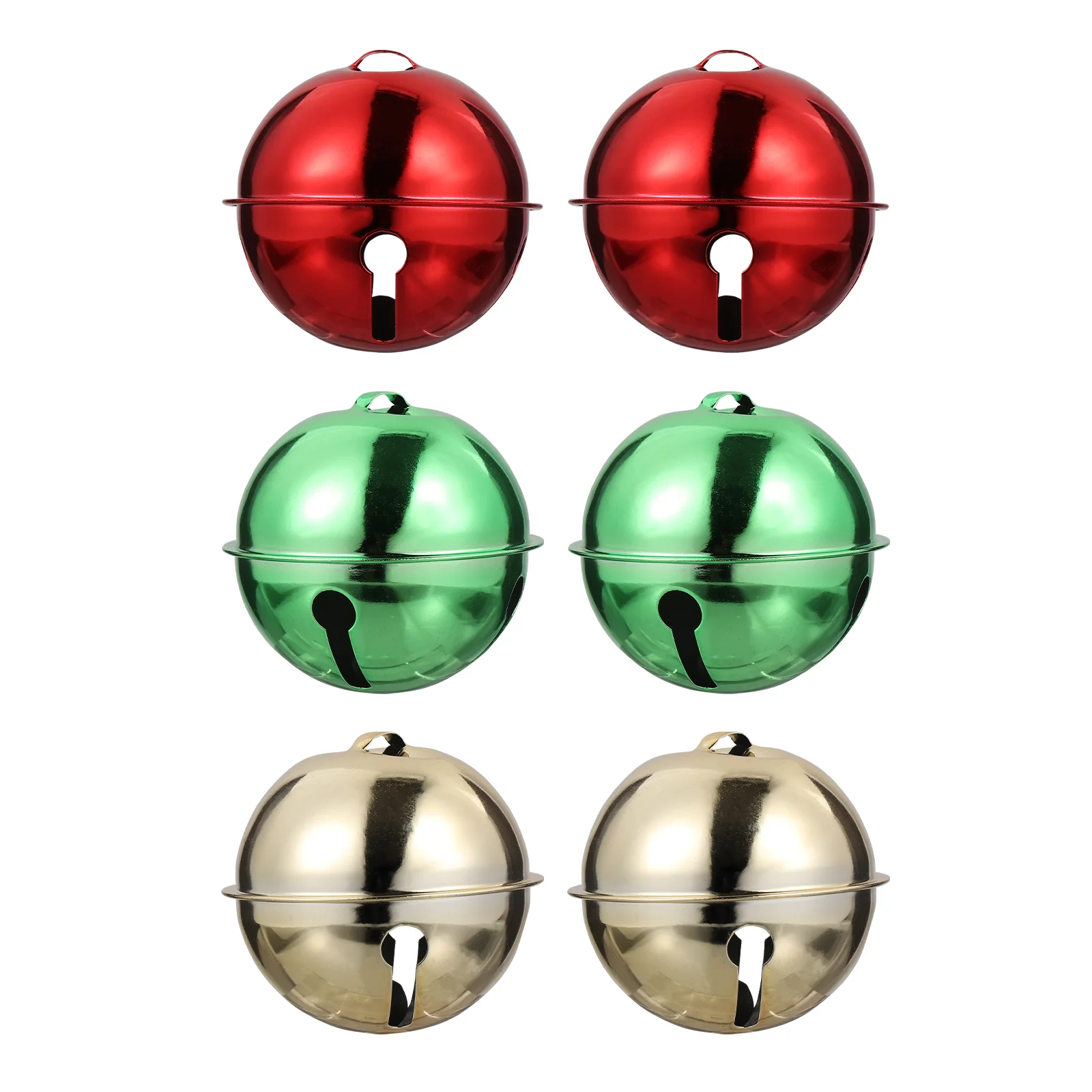 

6pcs Christmas Bells Sleigh Bell Ornaments for Xmas Tree Hanging Ornament Christmas Party Festival Decoration ( Red Green )