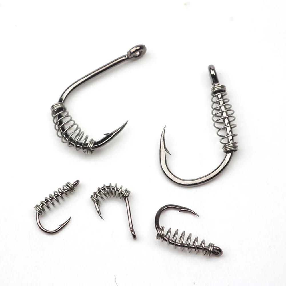 

Silver Hook Spring Springs 0.3x2.0x8 0.3x2.3x10 Fish Hooks Fishing Equipment Small Explosive Hook Stainless Steel
