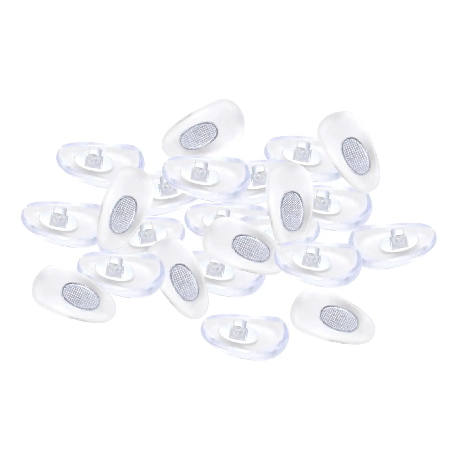 

100Pcs Glasses Nose Pads with Metal Core Comfortable Nose Pieces Nose Bridge Pads Silicone Replacement for Eyeglasses Eyewear