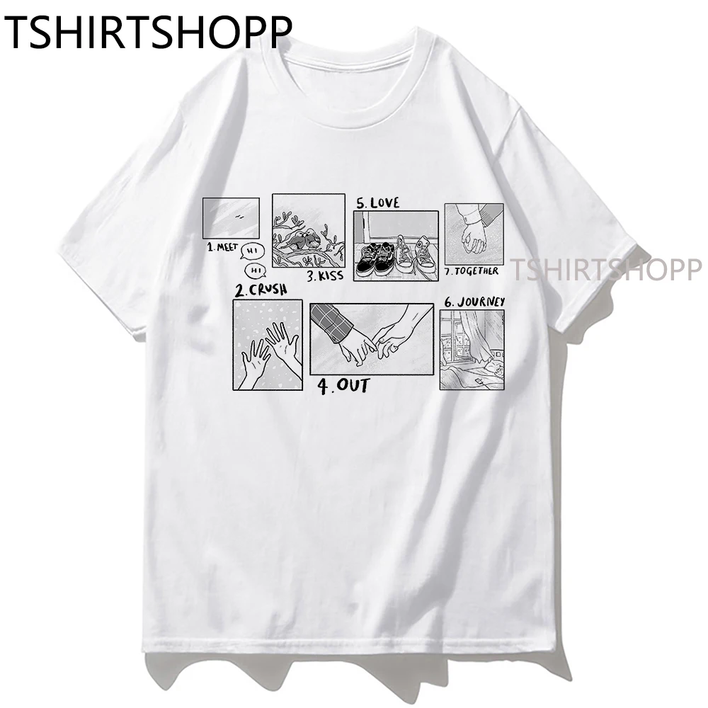 

Hot Heartstopper T Shirt Women/Men Harajuku Nick and Charlie Clothing Unisex Tshirt Manga Cartoon Graphic Cotton Tees Daily Top