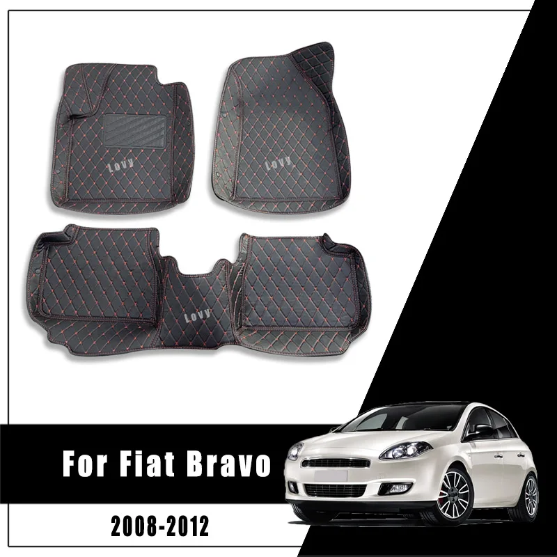 

Коврики для автомобиля Fiat Bravo 2012, 2011, 2010, 2009, 2008, Водонепроницаемые кожаные коврики, автостайлинг, аксессуары для интерьера
