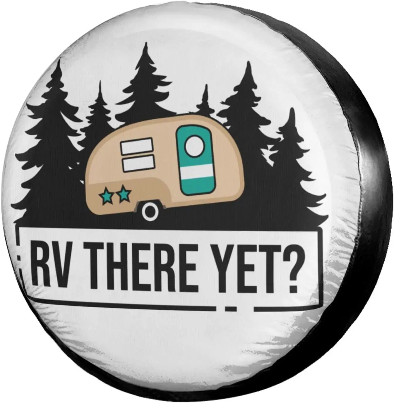 

Delerain RV There Yet Spare Tire Covers for Jeep RV Trailer SUV Truck and Many Vehicle, Wheel Covers Sun Protector Waterproof