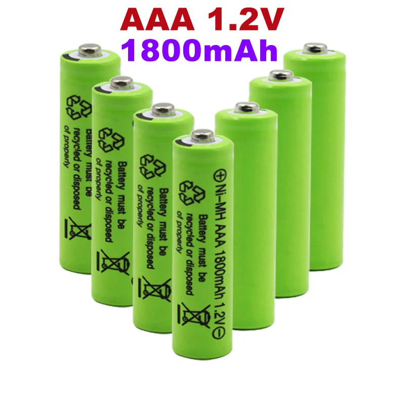 2022 100% Новый оригинальный AAA 1800 мАч 1,2 в качественная перезаряжаемая батарея AAA 1800 мАч Ni-MH перезаряжаемая батарея 1,2 в 3A