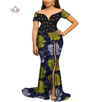 african floor length dresses for women bintarealwax dashiki bazin riche ankara print party dress pure cotton wax batik wy4065