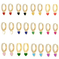 925 sterling silver earrings minimalist love heart tassel stud earrings for women teen girls hoop earrings ear buckle jewelry