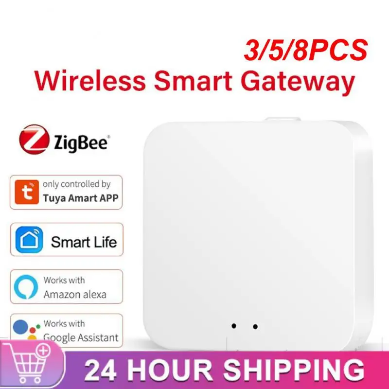 

3/5/8PCS Zigbee Gateway Hub Remote Control Diy Smart Home Smart Control Center Tuya Scene Linkage Wireless Bridge