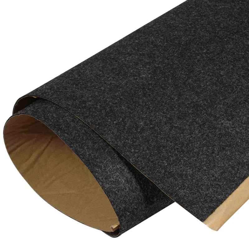 

4X Speaker Cloth Car Subwoofer Box Polyester Fiber Sound-Absorbing Board Clothes Anti-Seismic Blanket Felt Gray