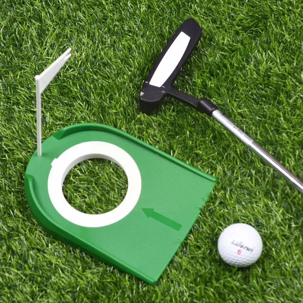 

Golf Putting Trainer With Hole Flag Putter Green Detachable Putter Trainner Practice Aid Indoor/outdoor Training Aids Outdo N4o1
