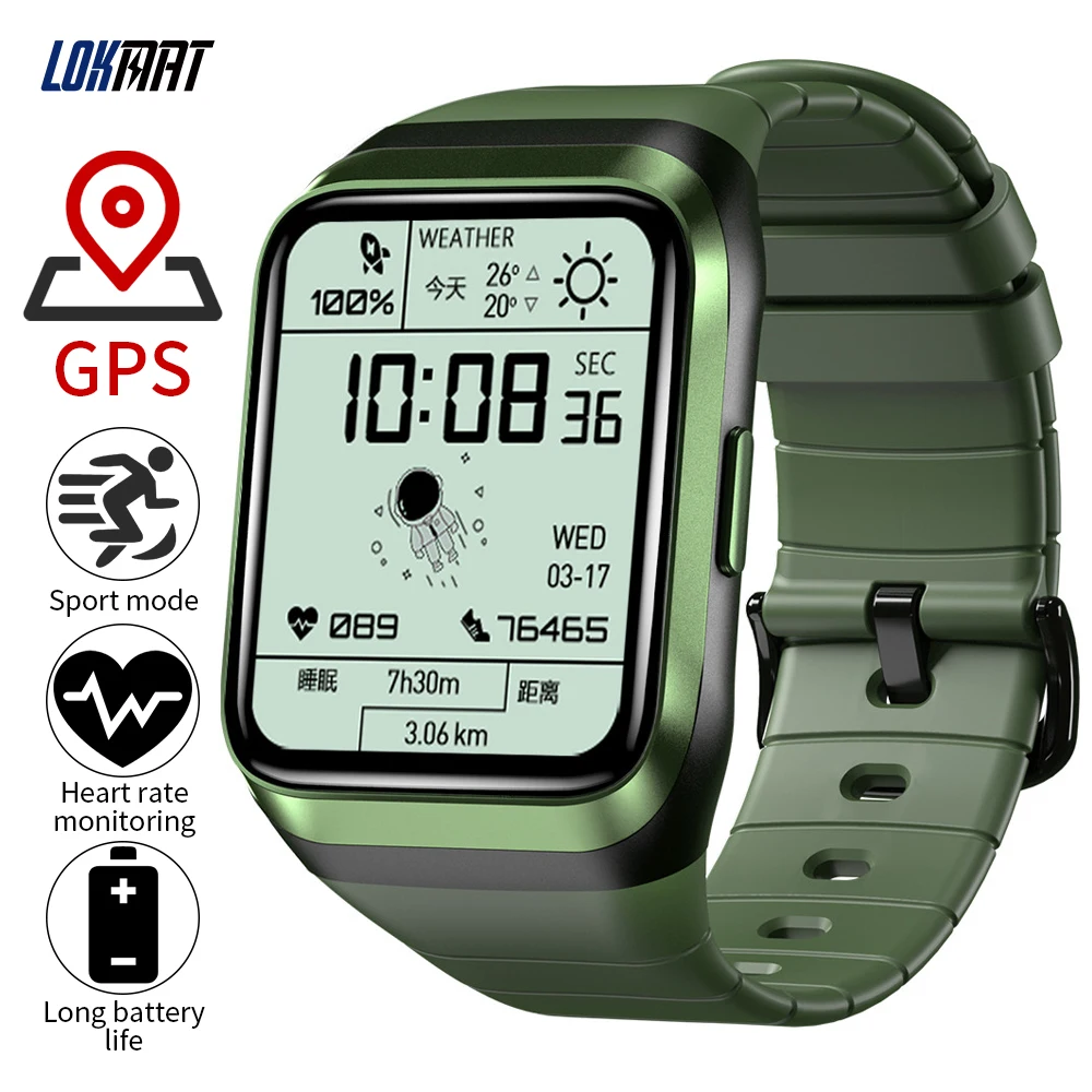 

LOKMAT ZEUS 2 мужские Смарт-часы с GPS, фитнес-трекером