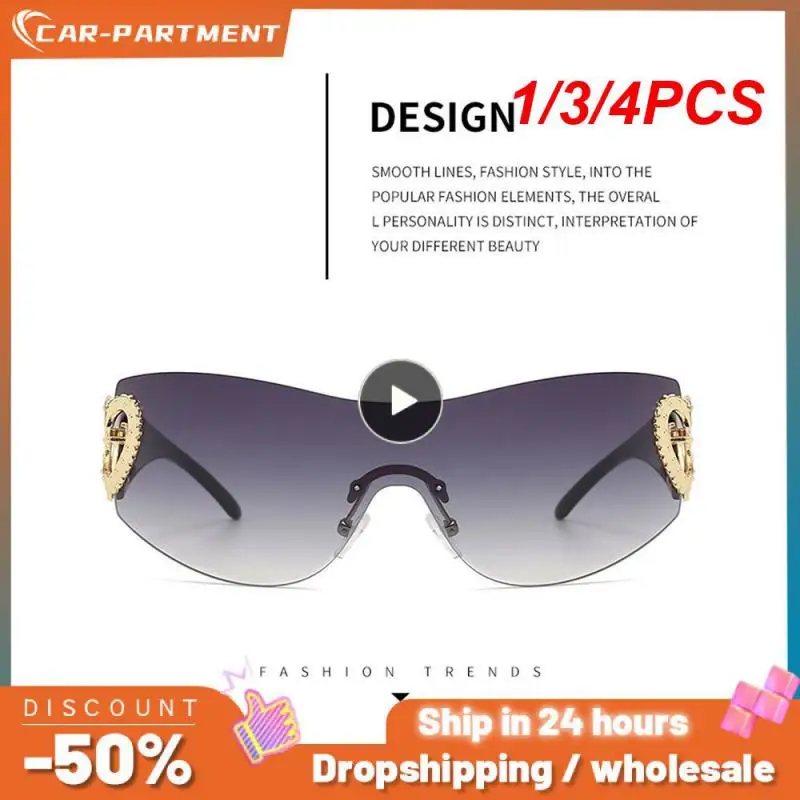 

1/3/4PCS Hot Y2k Sunglasses Women Fashion Piece Sun Glasses Men's Shades Sports Goggles UV400 Eyewear