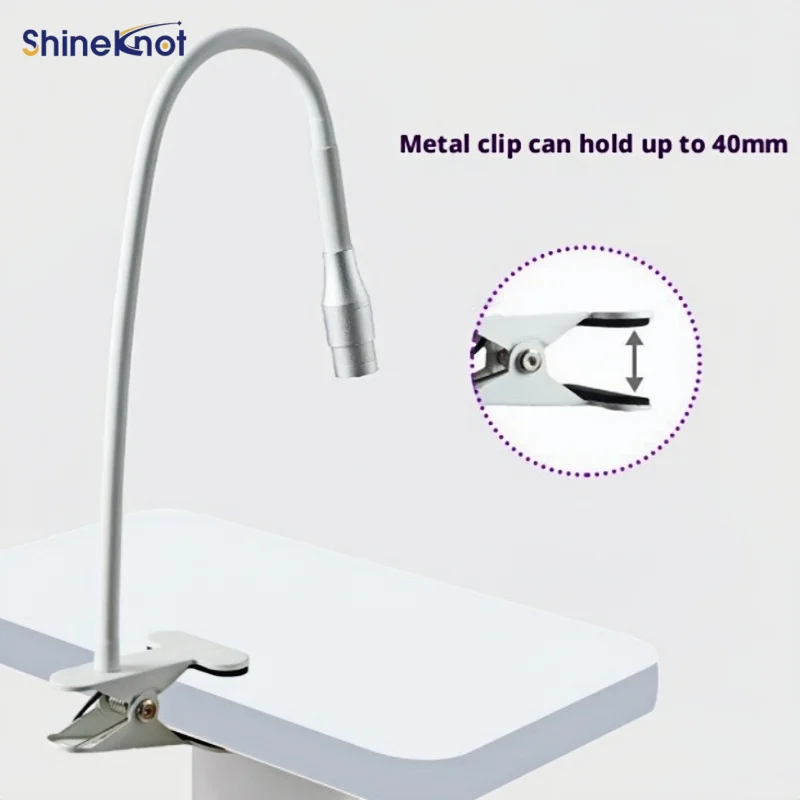 Фото Лампа для наращивания ресниц SHINEKNOT 5W с креплением на стол, регулируемым фокусом, УФ-светодиодная лампа для сушки ногтей, 395-405 нм, алюминиевый корпус №3