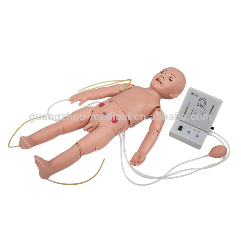 

Auscultation ,Defibrillator pacing,ECG monitoring function Full-functional One-year-old Child Nursing Manikin