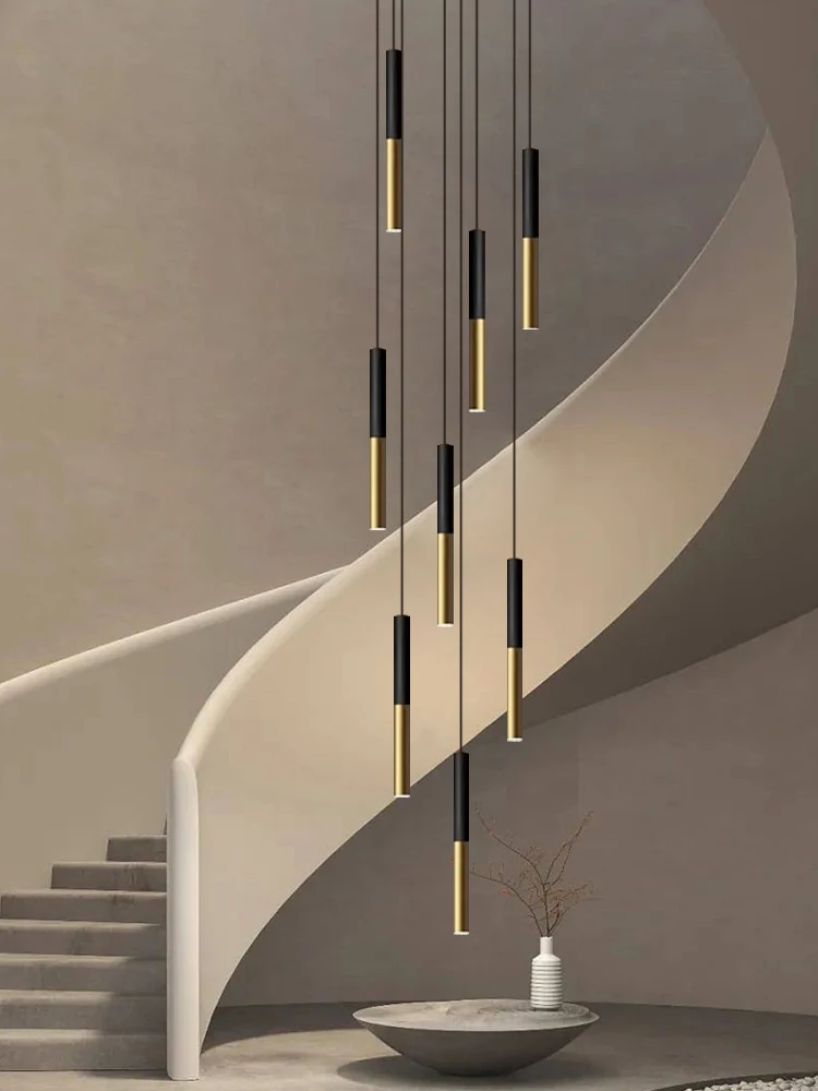 Длинный светодиодный подвесной светильник в стиле минимализм современная