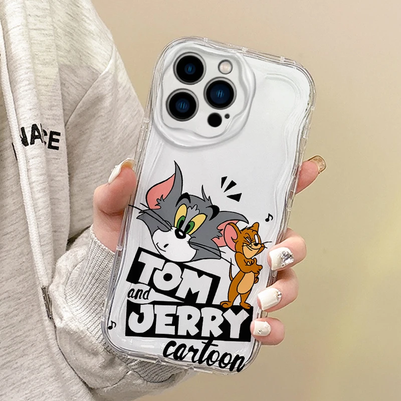 New T-Tom And J-Jerry Couple Phone Case For iPhone 16 Pro Max 15 14 13 12 11 8 7 X XR XS Dustproof Shockproof Cover
