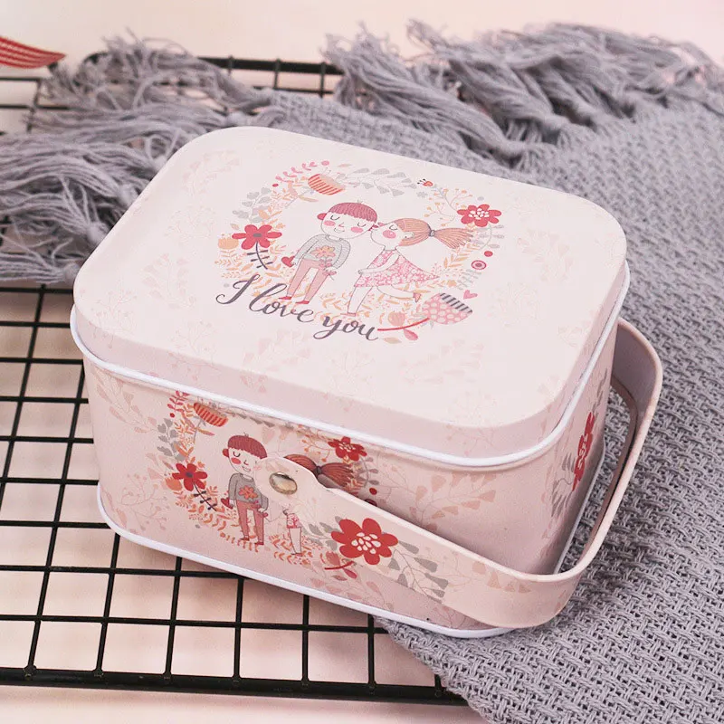 Декоративная Милая мультяшная коробка для печенья и конфет жестяная хранения в