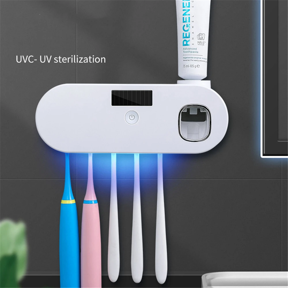 УФ-держатель для зубных щеток без перфорации с автоматической соковыжималкой