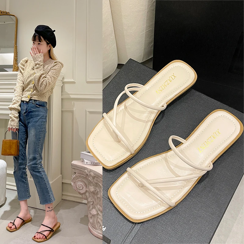 

Shoes Slippers Casual Slides Rubber Flip Flops Summer Clogs Woman Pantofle Low Luxury Hawaiian Beach 2022 Flat Soft Basic Rome F