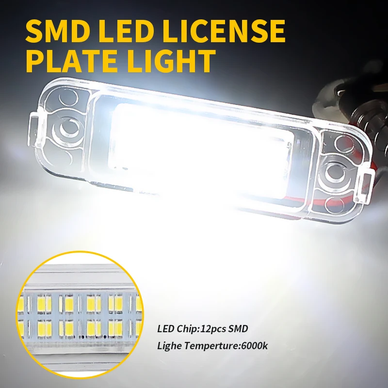 Фото 2 шт. Canbus светодиодный светильник номерного знака для Mercedes Benz W203 W211 C219 R171 CLS SLK ярко-белый A2518200066 без ошибок №4