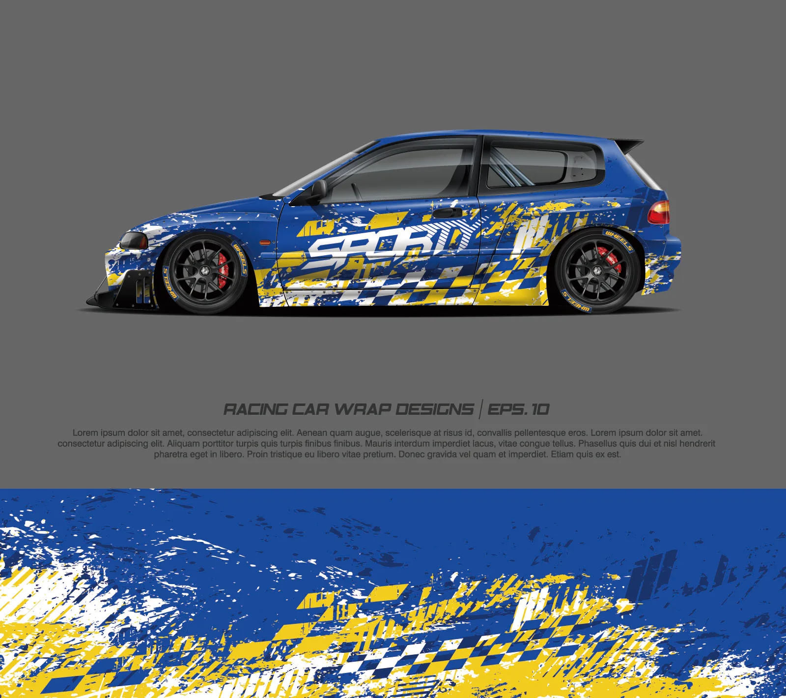 

Синие виниловые наклейки для кузова автомобиля, украшение автомобиля, боковая наклейка, гоночная Спортивная дверь, Стайлинг, виниловые полосатые графические наклейки для любого размера автомобиля