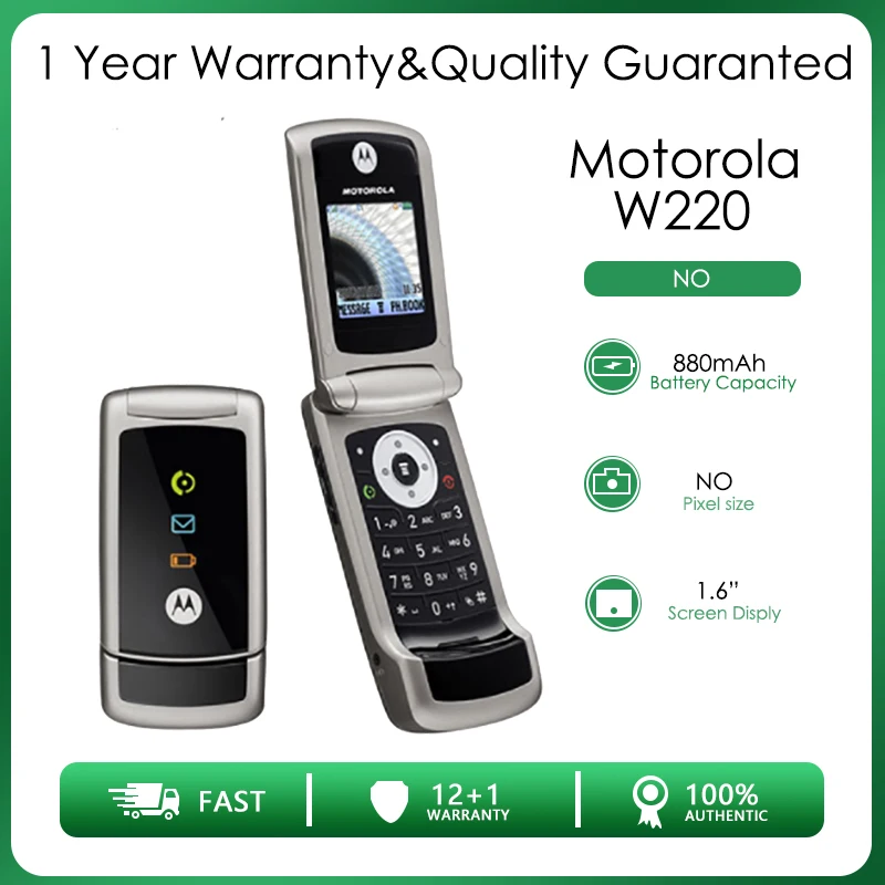 Motorola W220 Восстановленный-Оригинальный разблокированный дешевый бывший в