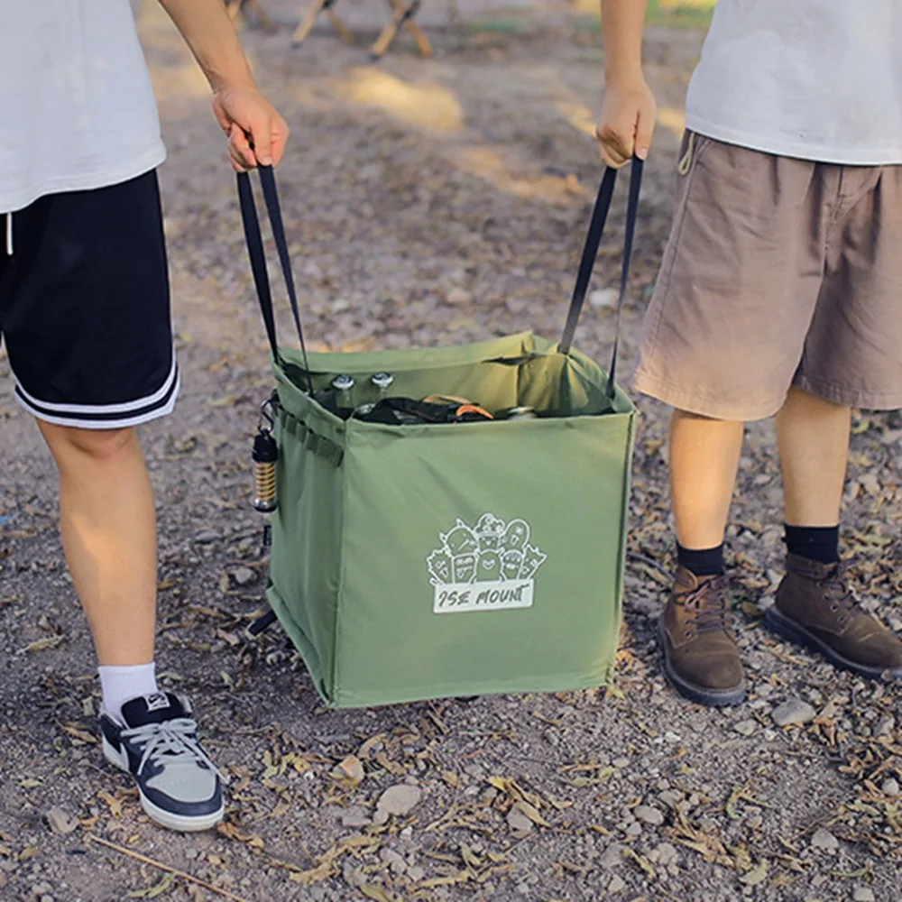 

Oxford Folding Garbage Bags Portable Large Capacity Foldable Folding Storage Box Cube Outdoor Garbage Bin Outdoors