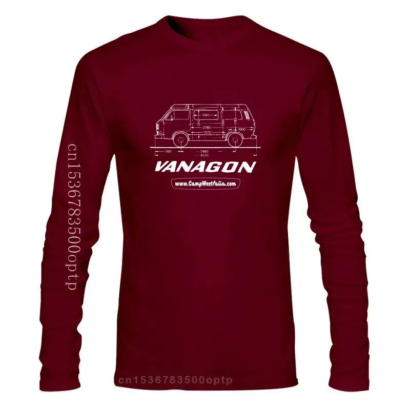

Man Clothing New Men Tshirt Vanagon Technical Drawing T3 Vanagon Westfalia T Shirt Printed T-Shirt Tees Top