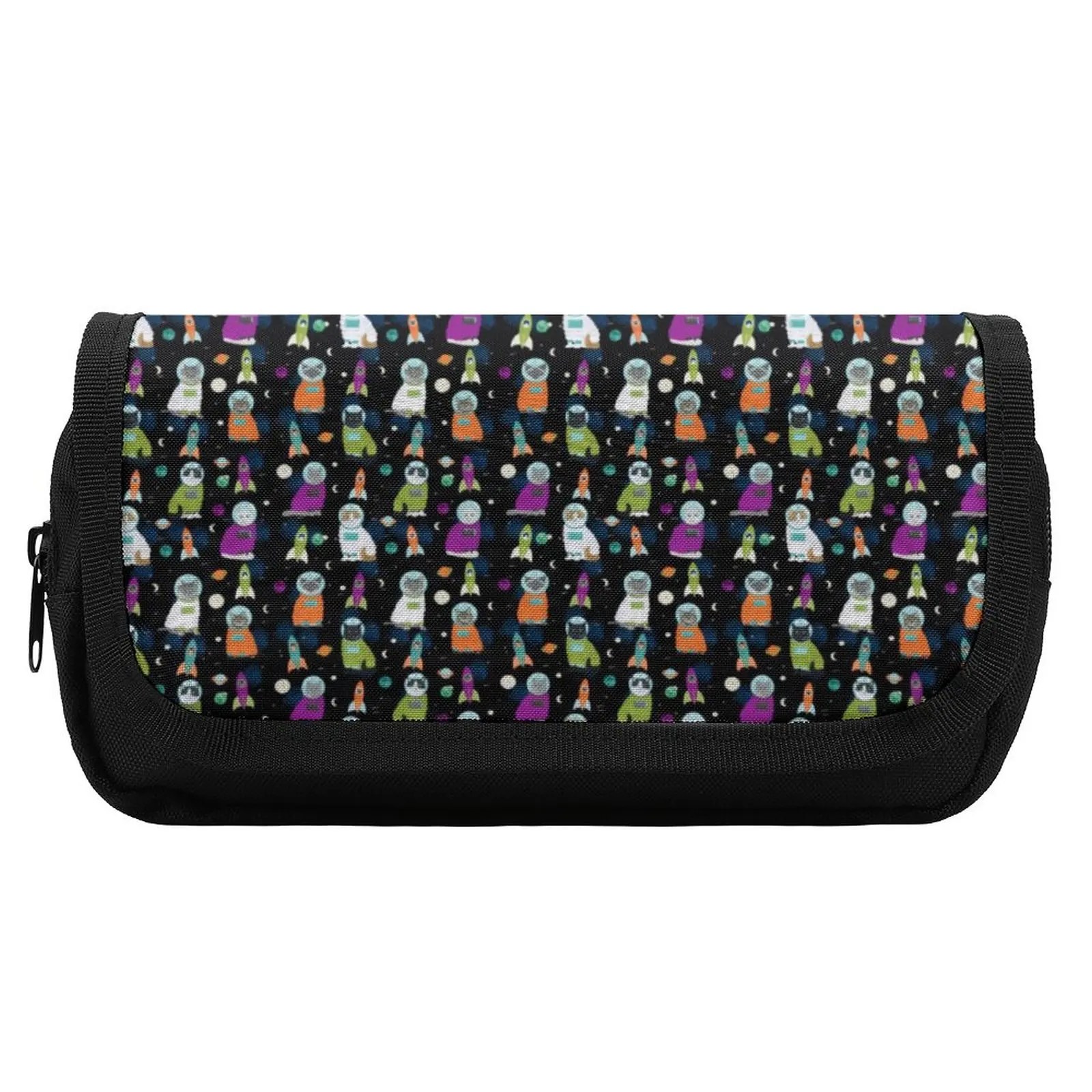 

Чехол для карандашей с изображением кошки и животных, модный вместительный пенал с двумя карманами для начальной школы