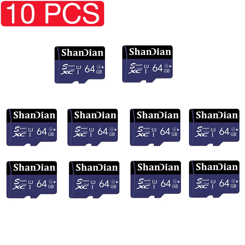 

10 шт./комплект, смарт-карты памяти, 128 ГБ, 32 ГБ, 64 ГБ
