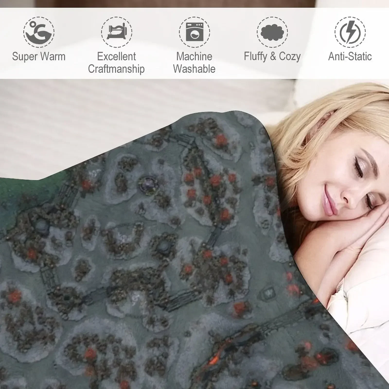 Одеяло Dota 2 Reborn 7 28 HD Map одеяла и спальный мешок на заказ