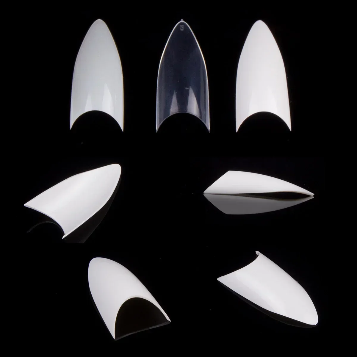 Короткие накладные ногти-полушпильки XS 500 шт. 10 размеров ногти маникюрный пресс