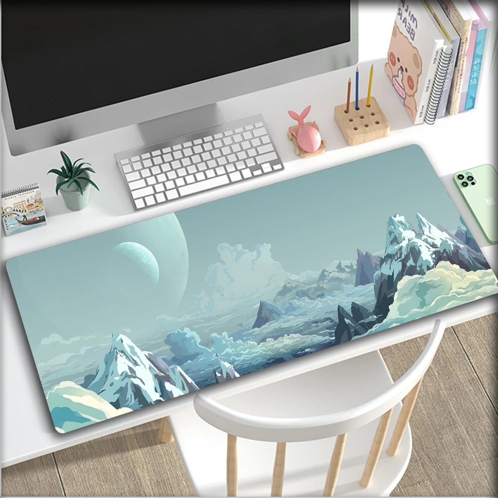 

Landscape Snow Mountain Large Mouse Pad Laptop Gamer Accessories Office Keyboard Gaming Mousepad Desktop Carpet Mat best seller