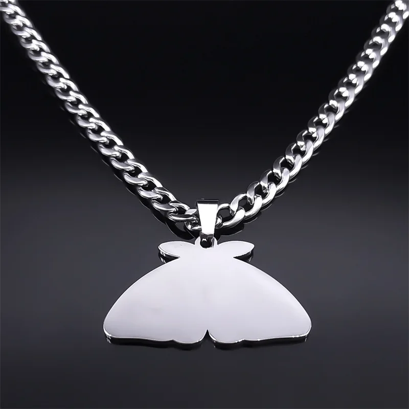 Ожерелье в стиле хип-хоп со старыми цветами ожерелье с тройной луной и молью