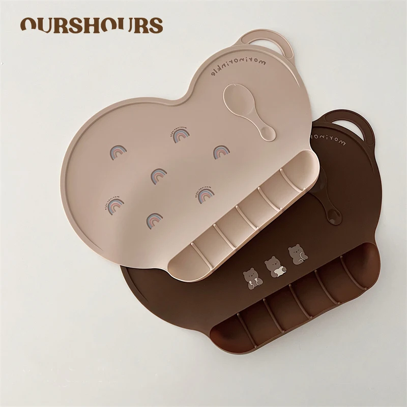 

Waterproof Baby Silicone Placemat Cute Cloud Toddler Feeding Tableware Portable Easy Clean Kids Heat Insulation Dining Table Mat