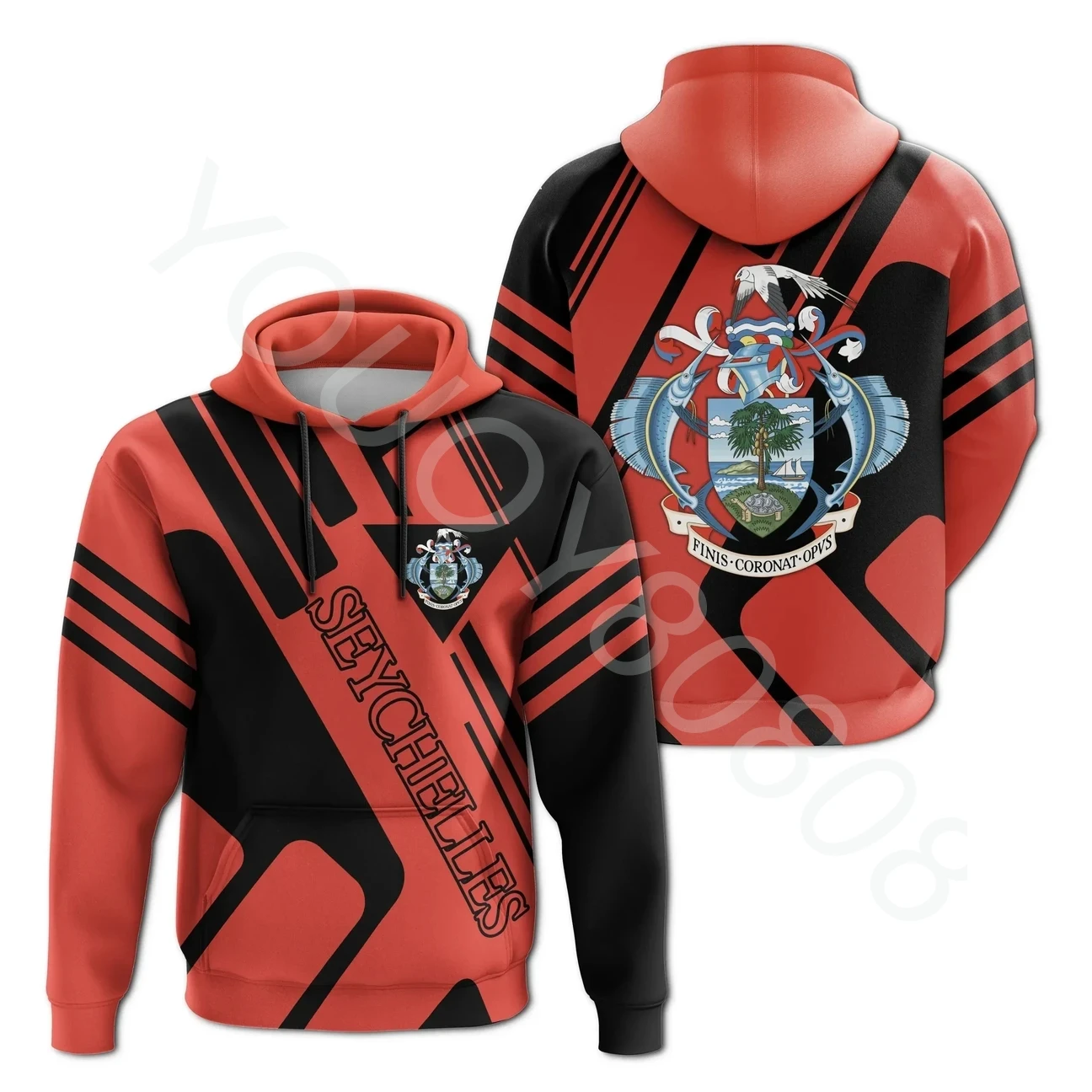 

Мужская одежда, повседневная винтажная спортивная одежда с 3D принтом в стиле Харадзюку, Сейшельская толстовка, спортивная куртка в Рокко стиле