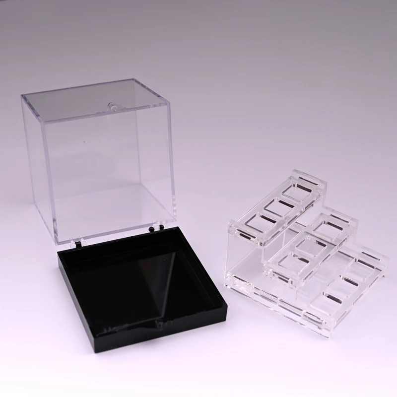 Прозрачный акриловый трехслойный витринный ящик для украшений