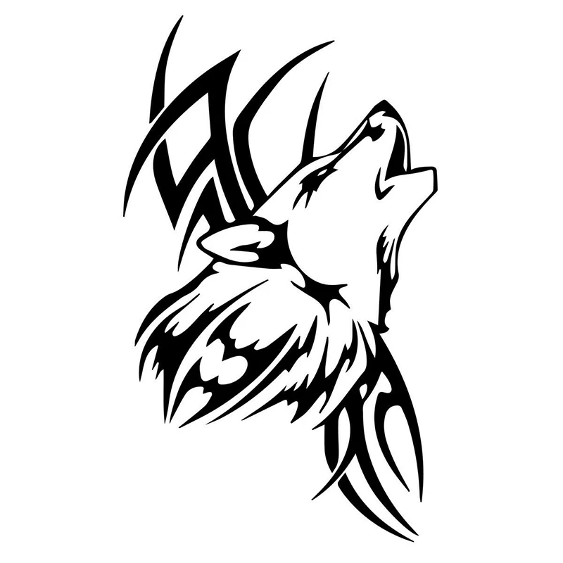 Воющий волк голова автомобильные наклейки грузовик ноутбук окно бампер водонепроницаемые автомобильные декорации мотоциклетная наклейка K517 волк и козлята